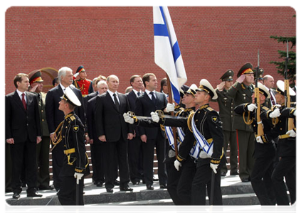 Prime Minister Vladimir Putin participates in a wreath-laying ceremony at the Tomb of the Unknown Soldier dedicated to the 70th anniversary of the start of the Great Patriotic War|22 june, 2011|13:45