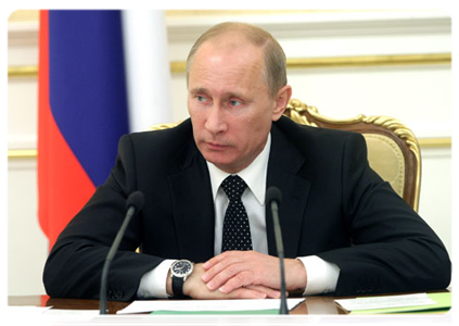 Prime Minister Vladimir Putin at the Government Presidium meeting|22 june, 2011|15:35