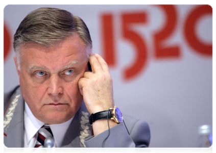 Russian Railways CEO Vladimir Yakunin at the VI International Railway Business Forum “Strategic Partnership 1520” in Sochi|3 june, 2011|15:09