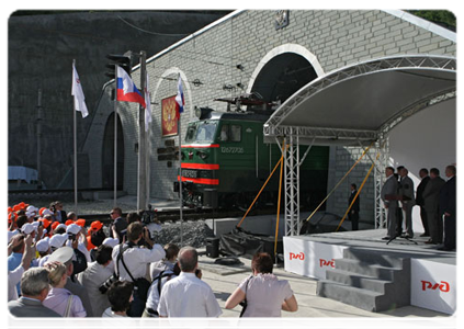 The opening ceremony of the Big Novorossiisk Tunnel on the North Caucasus Railway|3 june, 2011|18:54