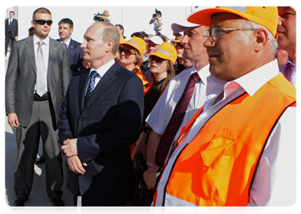 Prime Minister Vladimir Putin at the opening ceremony of the Big Novorossiisk Tunnel on the North Caucasus Railway|3 june, 2011|18:54