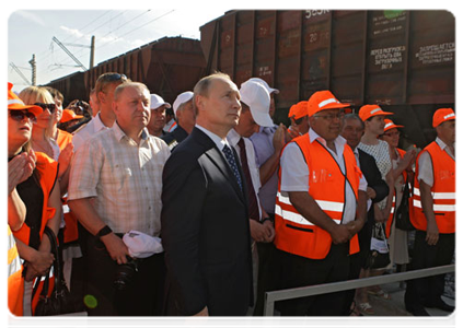 Prime Minister Vladimir Putin at the opening ceremony of the Big Novorossiisk Tunnel on the North Caucasus Railway|3 june, 2011|18:54