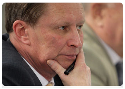 Deputy Prime Minister Sergei Ivanov at the meeting with members of the presidium of the Transport Workers Union|8 june, 2011|20:31