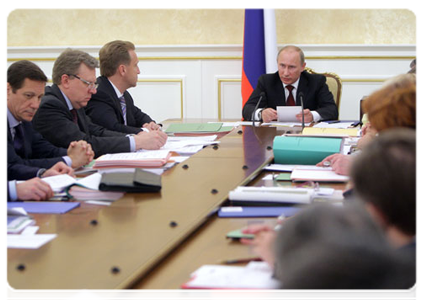 Prime Minister Vladimir Putin at the meeting of the Government Presidium|9 june, 2011|19:29