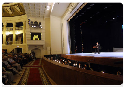 Prime Minister Vladimir Putin speaking at a meeting devoted to the 350th anniversary of Buryatia’s voluntary accession into Russia|1 july, 2011|15:20