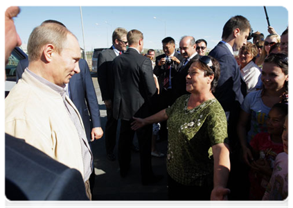 Prime Minister Vladimir Putin visiting the village of Tungui in Buryatia|1 july, 2011|17:52