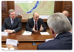 Prime Minister Vladimir Putin meets with heads of industrial enterprises in Buryatia