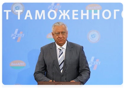 Belarusian Prime Minister Mikhail Myasnikovich at the business conference “From Customs Union to Common Economic Space: Business Interests”|12 july, 2011|16:17