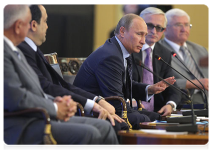 Prime Minister Vladimir Putin taking part in the business conference “From Customs Union to Common Economic Space: Business Interests”|12 july, 2011|17:07