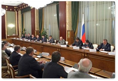 Prime Minister Vladimir Putin chairs a meeting of the organising committee for the celebration of Pyotr Stolypin’s 150th birthday anniversary