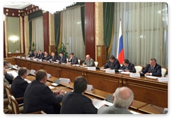 Prime Minister Vladimir Putin chairs a meeting of the organising committee for the celebration of Pyotr Stolypin’s 150th birthday anniversary