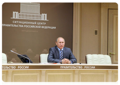 Prime Minister Vladimir Putin holding a video conference with participants of the Strategic Initiatives Agency project in Yekaterinburg|14 july, 2011|15:43