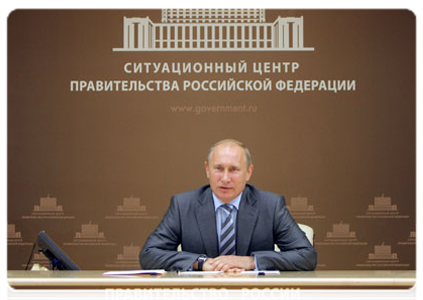 Prime Minister Vladimir Putin holding a video conference with participants of the Strategic Initiatives Agency project in Yekaterinburg|14 july, 2011|15:43