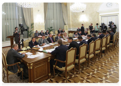 Prime Minister Vladimir Putin at a Government Presidium meeting|14 july, 2011|16:21