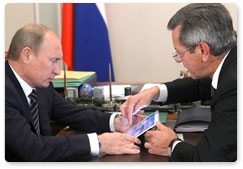 Prime Minister Vladimir Putin holds a meeting with Astrakhan Region Governor Alexander Zhilkin