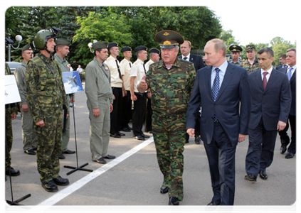 Prime Minister Vladimir Putin visits the independent  operational division of the Interior Troops in the Moscow Region town of Balashikha|22 july, 2011|20:11