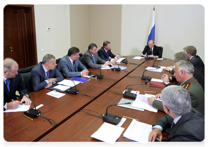 Prime Minister Vladimir Putin holding a meeting on the issue of defence procurement|26 july, 2011|20:35