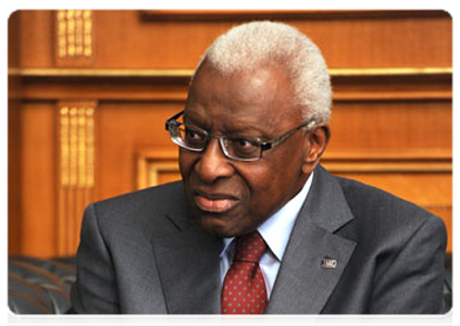 President of the International Association of Athletics Federations Lamine Diack|28 july, 2011|16:24