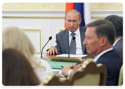 Prime Minister Vladimir Putin at a meeting of the Government Presidium|28 july, 2011|18:14