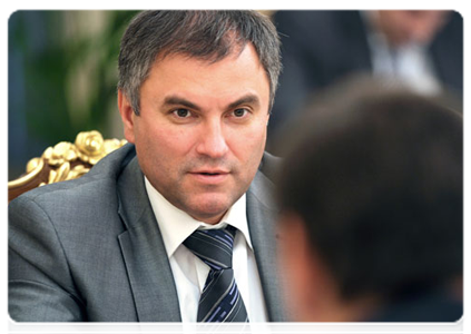 Deputy Prime Minister and Chief of Staff of the Government Executive Office Vyacheslav Volodin at a meeting of the Government Presidium|28 july, 2011|18:14