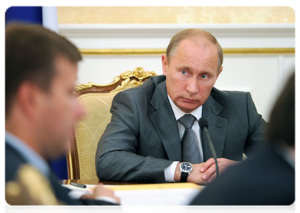 Prime Minister Vladimir Putin at a meeting of the Government Presidium|28 july, 2011|18:14