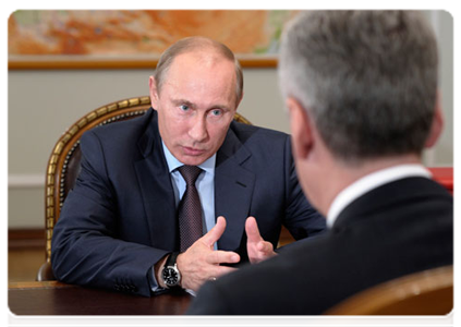 Prime Minister Vladimir Putin meeting with Moscow Mayor Sergei Sobyanin|29 july, 2011|15:42