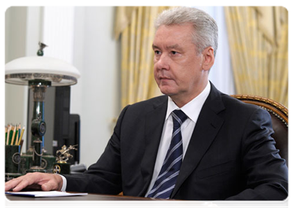 Moscow Mayor Sergei Sobyanin at a meeting with Prime Minister Vladimir Putin|29 july, 2011|15:47