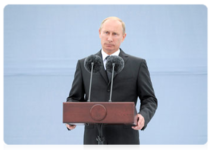 Prime Minister Vladimir Putin at the opening ceremony of a flood control complex in St Petersburg|12 august, 2011|17:51