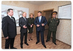В.В.Путин посетил в Санкт-Петербурге жилой микрорайон Осиновая Роща для военнослужащих