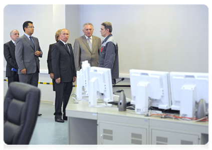 Prime Minister Vladimir Putin attends the launch of the first stage of the South-West Thermal Power Station in St Petersburg|12 august, 2011|19:40