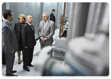 Prime Minister Vladimir Putin attends the launch of the first stage of the South-West Thermal Power Station in St Petersburg|12 august, 2011|19:40