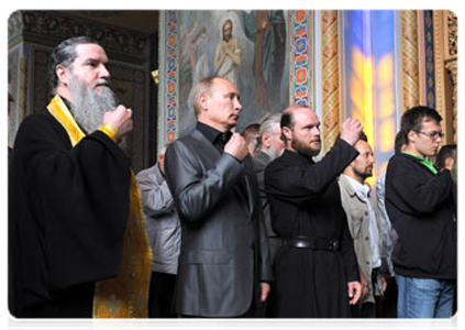 Prime Minister Vladimir Putin visits Valaam Monastery|14 august, 2011|18:41