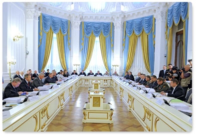 Prime Minister Vladimir Putin takes part in a meeting of the Russia-Belarus Union State Council of Ministers