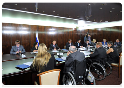 Prime Minister Vladimir Putin meeting with Russian public associations and societies of people with disabilities|19 august, 2011|15:11