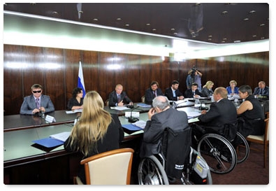 Prime Minister Vladimir Putin meets with Russian public associations and societies of people with disabilities
