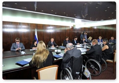 Prime Minister Vladimir Putin meets with Russian public associations and societies of people with disabilities