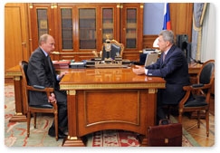 Prime Minister Vladimir Putin meets with Ivan Dedov, President of the Russian Academy of Medical Sciences