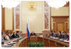 Prime Minister Vladimir Putin holds a meeting of the Russian Government