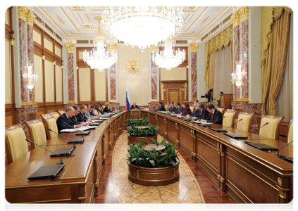 Prime Minister Vladimir Putin holding a meeting of the Russian government|23 august, 2011|19:16