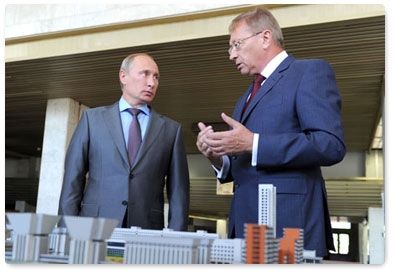 Prime Minister Vladimir Putin visits Moscow State University of Civil Engineering