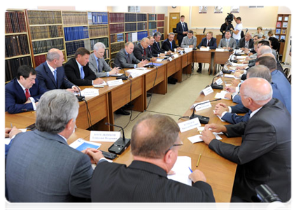 Prime Minister Vladimir Putin at a meeting with active members of the Russian Rectors’ Union|24 august, 2011|16:27