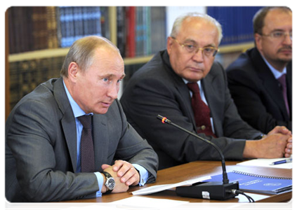 Prime Minister Vladimir Putin at a meeting with active members of the Russian Rectors’ Union|24 august, 2011|16:27