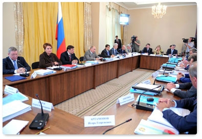 Prime Minister Vladimir Putin holds a meeting of the Government Commission on the Socio-Economic Development of the North Caucasus Federal District