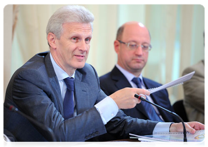 Minister of Education and Science Andrei Fursenko at a meeting of the Government Commission on the Socio-Economic Development of the North Caucasus Federal District|3 august, 2011|18:10