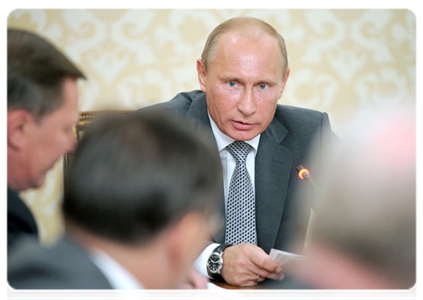 Prime Minister Putin at a meeting in Sochi on developing Russia’s border infrastructure|30 august, 2011|16:23