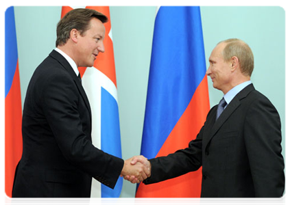 Prime Minister Vladimir Putin meeting with British Prime Minister David Cameron|12 september, 2011|17:48