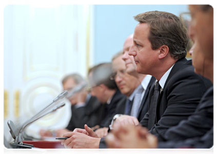 British Prime Minister David Cameron at the meeting with Prime Minister Vladimir Putin|12 september, 2011|17:48