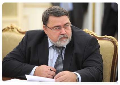 Head of the Federal Antimonopoly Service Igor Artemyev at a Government Presidium meeting|13 september, 2011|16:41