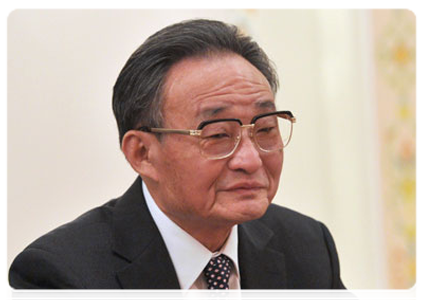 Chairman of the Standing Committee of China’s National People's Congress Wu Bangguo at a meeting with Prime Minister Vladimir Putin|14 september, 2011|21:04