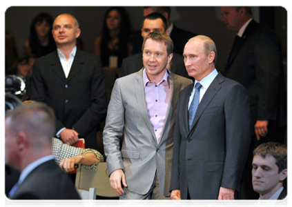 Prime Minister Vladimir Putin visits the State Theatre of Nations|15 september, 2011|17:22